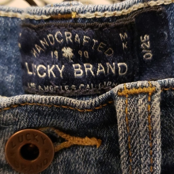 REDUCED Lucky Embroidered Jean Shorts Sz 0/25 - Picture 4 of 5